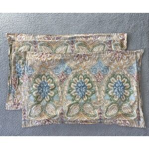 Pottery‎ Barn Catrina Pillow Shams Pair King Boho Moroccan